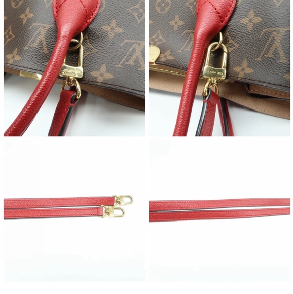 Louis Vuitton Flandrin Brown and Red Monogram Satchel - Picture 13 of 15